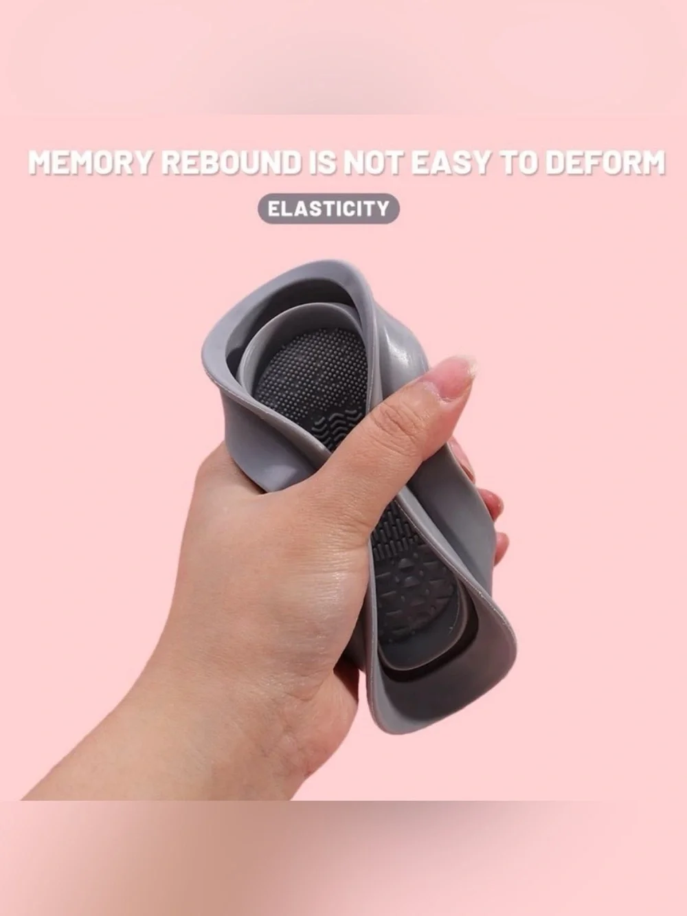 💞 New Gray Collapsible Makeup Brush & Sponge Cleaning Bowl